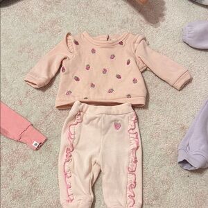 Pink Strawberry Baby Outfit